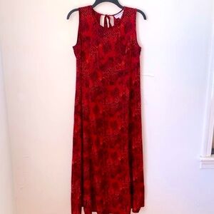 Vintage 90s Sophia Rose Sleeveless Snakeskin Rayon Midi Dress